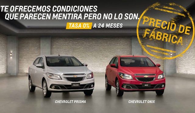 Prisma y Onix | Chevrolet | a precios de fábrica